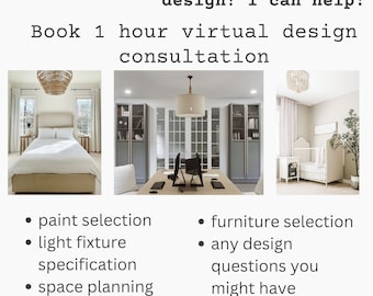 1-Hour Virtual Design Consultation - Transform Your Home with Expert Advice