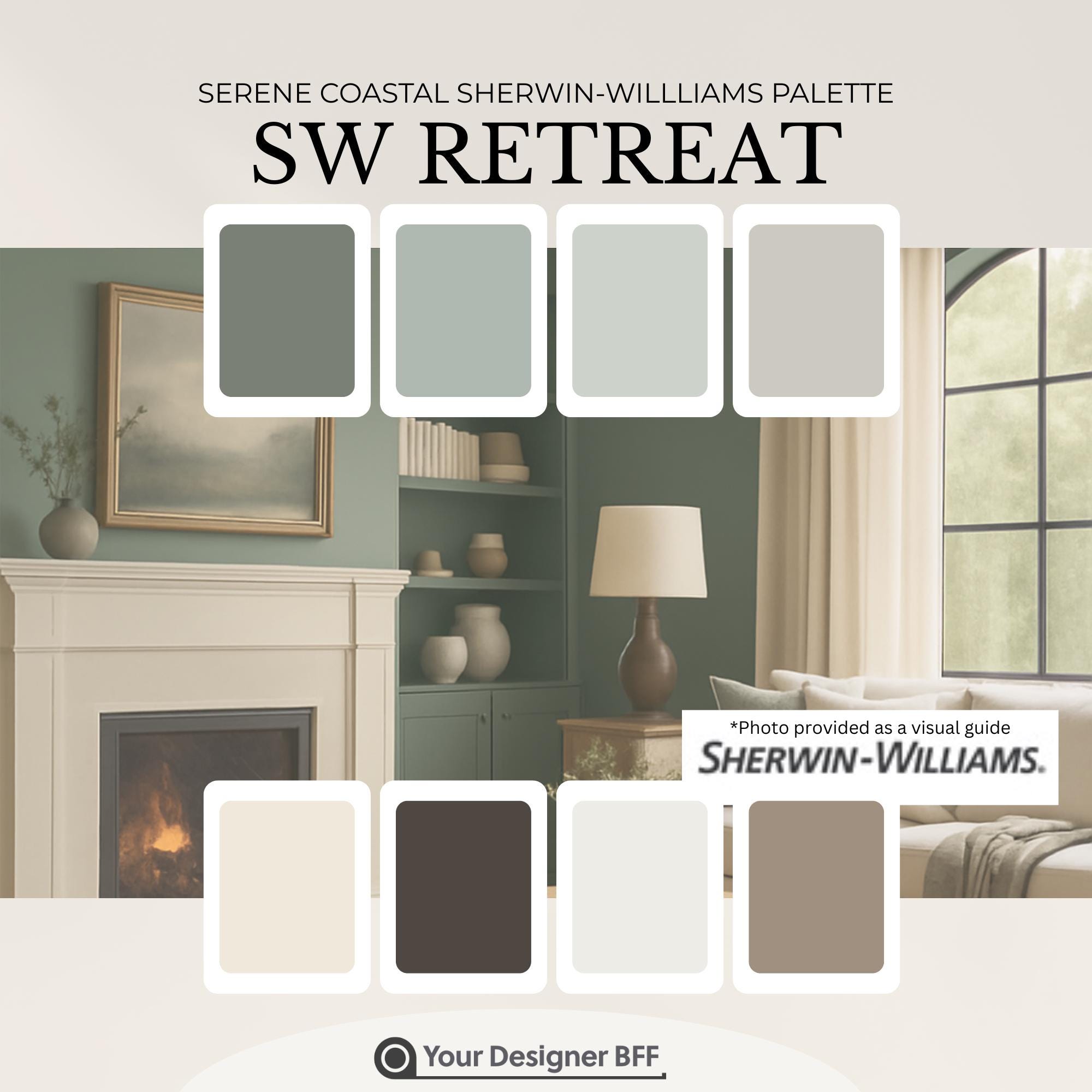 SW 6207 Retreat Paint Palette | Sherwin-williams Earthy Green