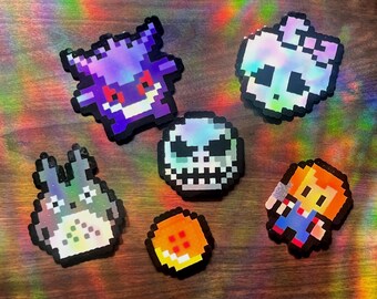 Porta-crachás Perler texturizados brilhantes