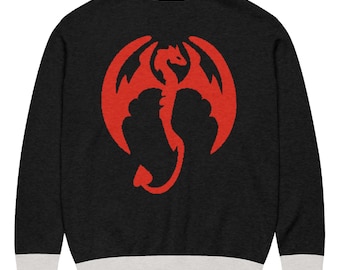 Dragon Knitted Cardigan for Kids & Adults, Cozy Handcrafted Sweater with Fantasy Design, Warm Outerwear, Unique Gift for Dragon Lovers