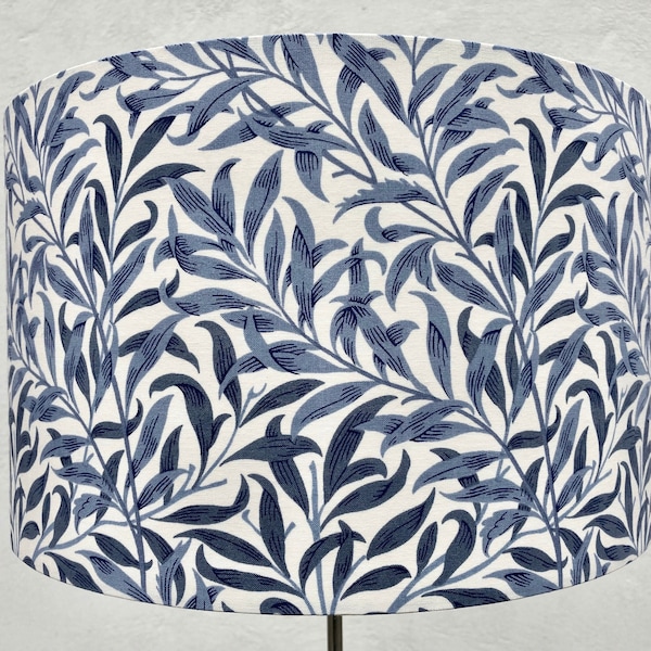 William Morris Lampshade Blue Willow Bough Floral Fabric for Table Lamps or Ceiling Lights