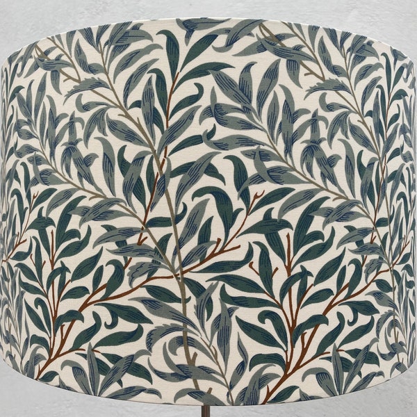 William Morris Lampshade Green Willow Bough Floral Fabric for Table Lamps or Ceiling Lights