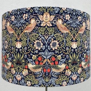 William Morris Lampshade Blue Strawberry Thief Lampshade for Table Lamps or Ceiling Pendant Lampshade