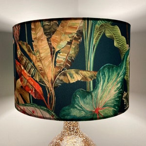 Teal Velvet Lampshade, Modern Contemporary Lampshade for Table Lamps, Lampshade for Ceiling pendant