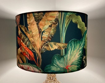 Teal Velvet Lampshade, Modern Contemporary Lampshade for Table Lamps, Lampshade for Ceiling pendant