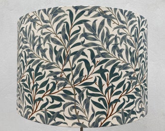William Morris Lampshade Green Willow Bough Floral Fabric for Table Lamps or Ceiling Lights