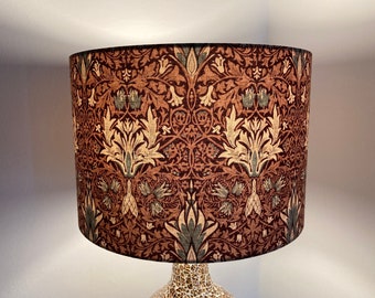 William Morris Red Snakeshead Lampshade for Table Lamps or Ceiling Pendant