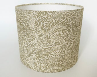 William Morris Lampshade Beige Larkspur Fabric for Table Lamps or Ceiling Lights