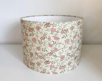 William Morris Jasmine Blush Pink Floral 30cm Drum Lampshade