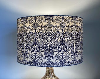 William Morris Blue Brer Rabbit Lampshade