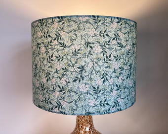 William Morris Jasmine Lampshade in Aqua Green Colour Fabric for Table or Ceiling Lamp