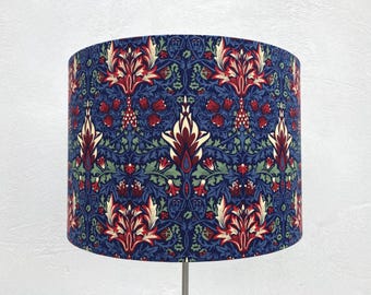 William Morris Snakeshead Lampshade Dark Blue for Table or Ceiling Lamp