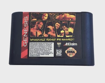 WWF RAW 1994 Sega Genesis Cartridge