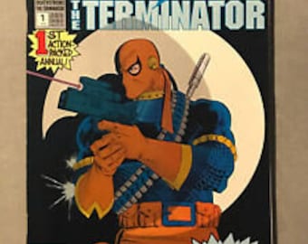 1992 Deathstroke The Terminator Annual #1 / DC Comics / VF-FN / Gift / Vintage / Retro / Nightwing / Vigilante / Eclipso / Captain Hall