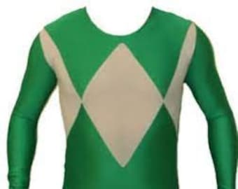 Mighty Morphin Green Ranger Body Suit comes with Gloves, Boots, and Cuffs Size L- XL in Excellent Condition comes with Protective Bag