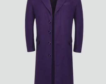 The Joker Purple Trench Coat Cosplay Size Medium