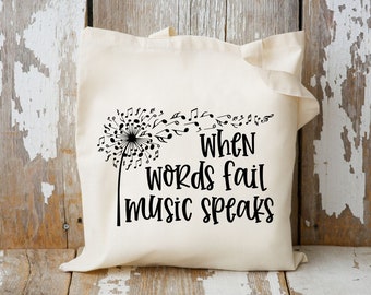 Music Teacher Bag, Music Teacher Gift, Custom Music Teacher Gift, Music Tote Bag, Lesson Bag, Book Tote Bag, Musical Notes, Grocery Bag