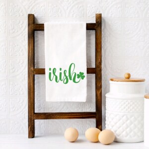 Irish Kitchen Towel, Flour Sack Kitchen Towel, Kitchen Decor For St Patricks Day, St Patricks Day Kitchen Decor, Irish Farmhouse Decor