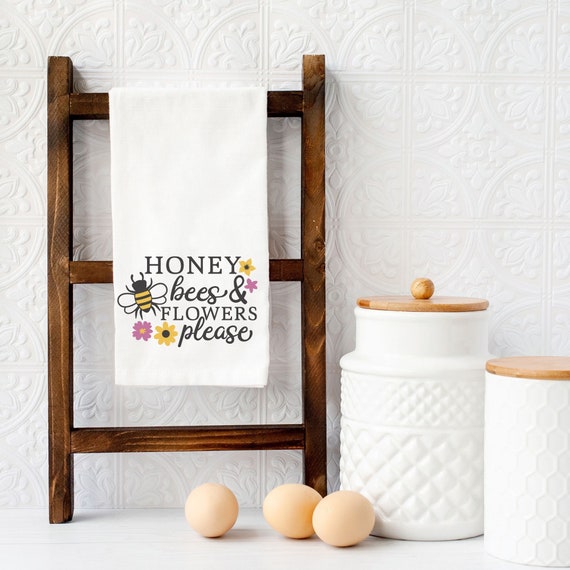 Honey Bee and Flowers Decor Spring Bathroom Decor Farmhouse 