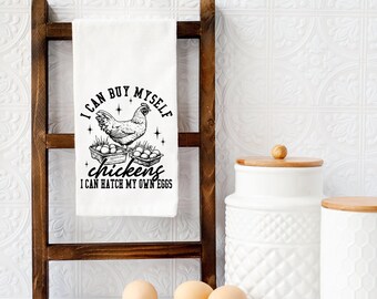 Rustic Hen Tea Towel, Chicken Kitchen Towel, Vintage Hen Dish Towel, Farmhouse Kitchen Decor, Chicken Lover Gift, Cotton Flour Sack Towel