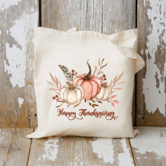 Thanksgiving Tote Bag, Fall Tote Bags, Autumn Tote Bag, Thanksgiving Gift, Reusable Grocery Tote Bag, Fall Pumpkin Tote Bag, Gift For Her