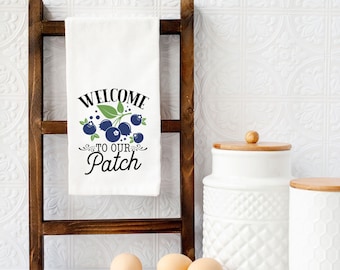 Blueberry Kitchen Towel, Cotton Kitchen Towel, Summer Kitchen Decor, Blueberry Gifts, Berry Lover Gift, New Home Gift, Gift For Sister