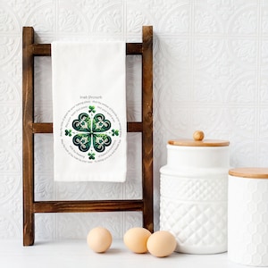 St Patricks Day Kitchen Towel, Luck of The Irish Kitchen Decor, Holiday Tea Towel, Perfect St Patricks Day Gift, Irish Blessings, Irish Gift