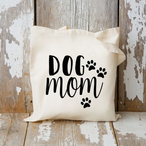 Dog Lover Bag, Dog Mom Tote Bag, Cotton Canvas Tote Bag, Dog Bag For Supplies, Dog Lover Accessories, Animal Lover Tote, Dog Mom Gift