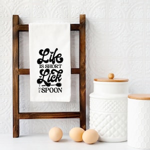 Funny Kitchen Towel - Sarcastic Flour Sack Towel, Housewarming Gift, Humorous Gift for Daughter, Gifts Under 20, Funny Dish Towel Sayings