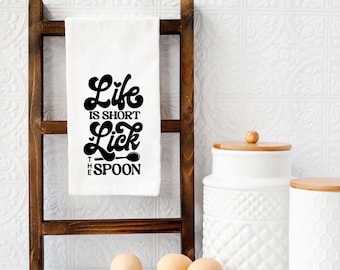 Funny Kitchen Towel - Sarcastic Flour Sack Towel, Housewarming Gift, Humorous Gift for Daughter, Gifts Under 20, Funny Dish Towel Sayings