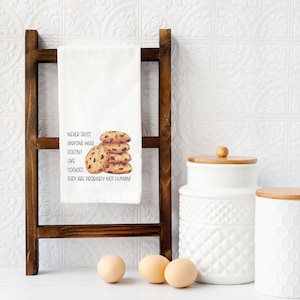 Never Trust Anyone Who Doesnt Like Cookies, Funny Kitchen Towel, Flour Sack Tea Towel, Kitchen Tea Towel, Sarcastic Kitchen Towel