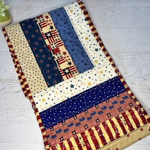 4th Of July Table Runner, Patriotic Table Decor, Fourth Of July Table Decor, Farmhouse Table Decor, USA Decor, Patriotic Stars Table Runner