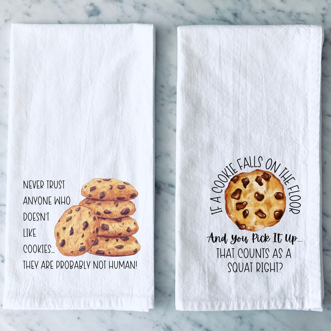Cookie Kitchen Towel Set, Funny Kitchen Towel Saying, Funny Dish Towel