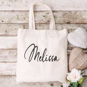 Personalized Tote Bags For Women, Personalized Name Tote Bag, Custom Canvas Tote, Custom Name Tote Bag Gift, Shoulder Bag, Book Bag