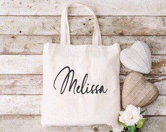 Personalized Tote Bags For Women, Personalized Name Tote Bag, Custom Canvas Tote, Custom Name Tote Bag Gift, Shoulder Bag, Book Bag