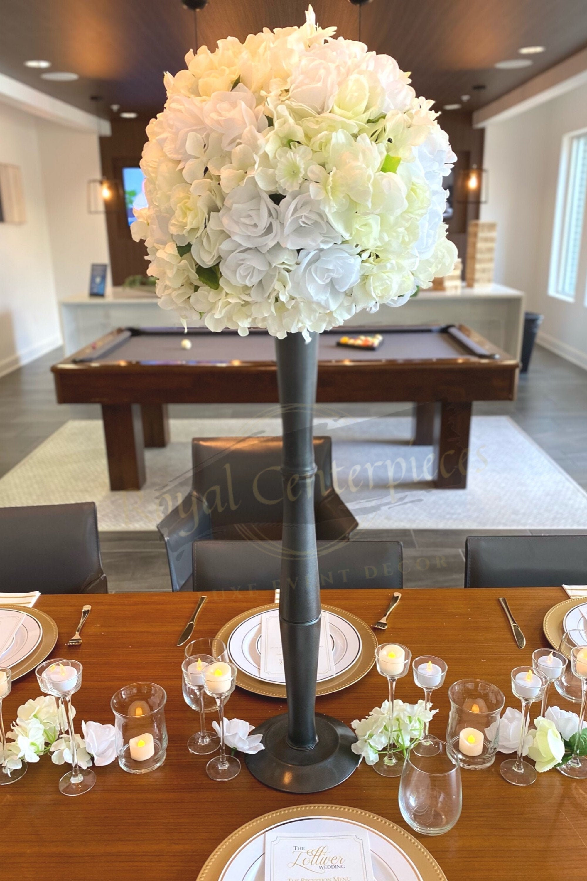 Tall Black Vase Wedding Reception Decoration Glass Vase Etsy