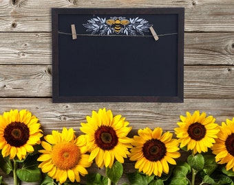 Bumble Bee Clothespin Art - Wall Hanging - Picture Frame - To Do List - Bumble Bee Picture Hanging Art - Honey Do List Bumble Bee