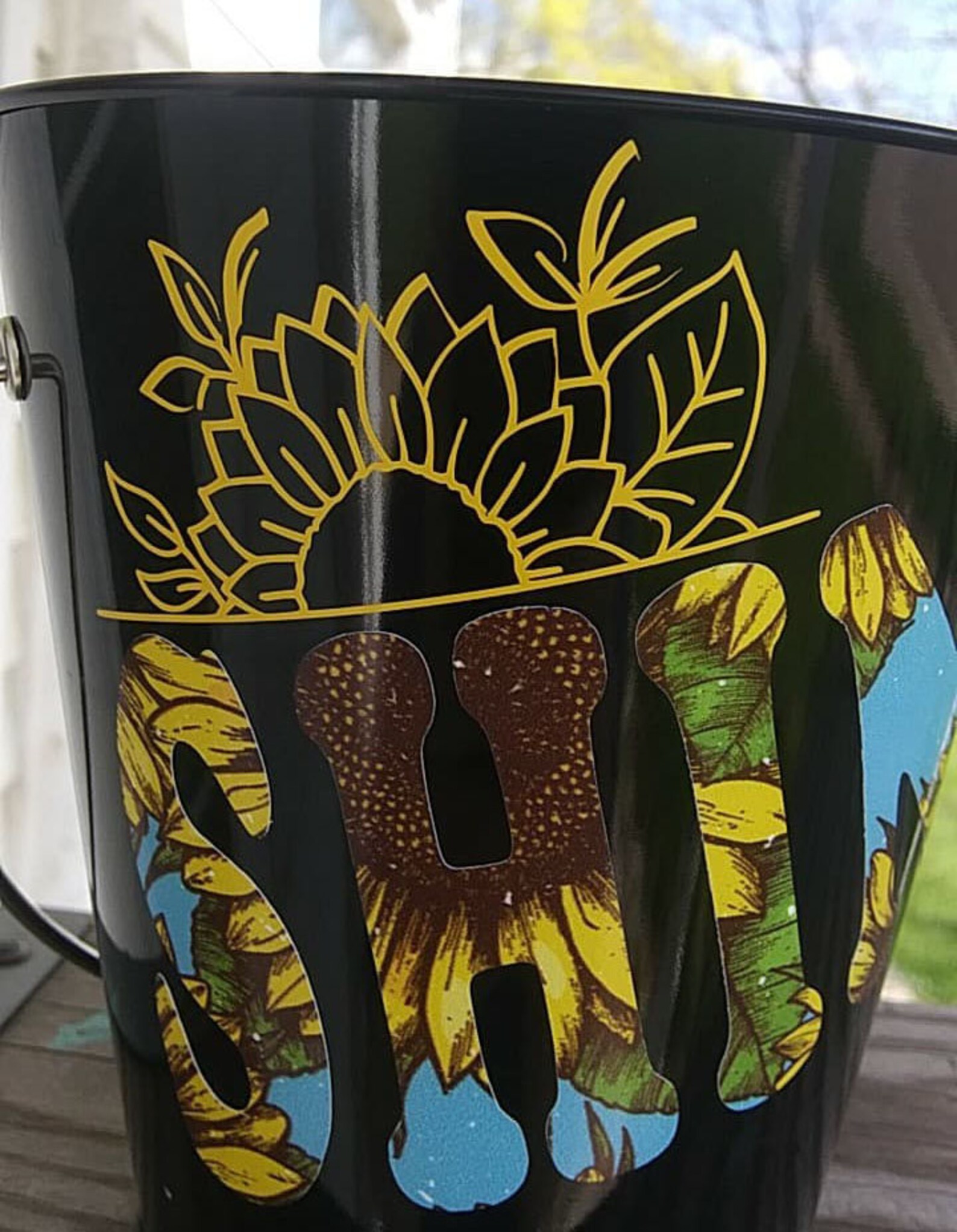Sunflower Décor Tin Pail Mother's Day Gift Bathroom Etsy