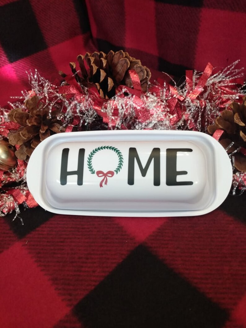 Holiday Butter Dish Christmas Butter Dish Ho Ho Ho Butter Etsy