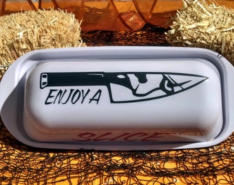 IT Movie Butter Dish | Pennywise Butter Dish | Horror Guy Butter Dish | Scary Movie Butter Dish | Horror Movie Butter Dish | Halloween Decor