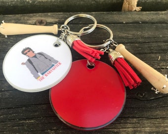 Stranger Things Steve Harrington Baseball Bat Keychain - The Babysitter Keychain - Steve Harrington Keychain - Basbeball Bat Keychain