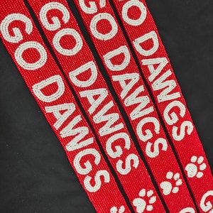 Customized Beaded Game day Purse Strap, Crossbody College Purse Strap, stadium straps, college purse straps, clear bag strap.