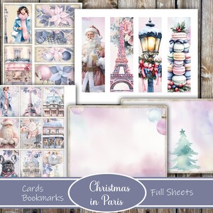 Christmas in Paris Junk Journal Kit: Holiday Ephemera (Digital Download) image 3