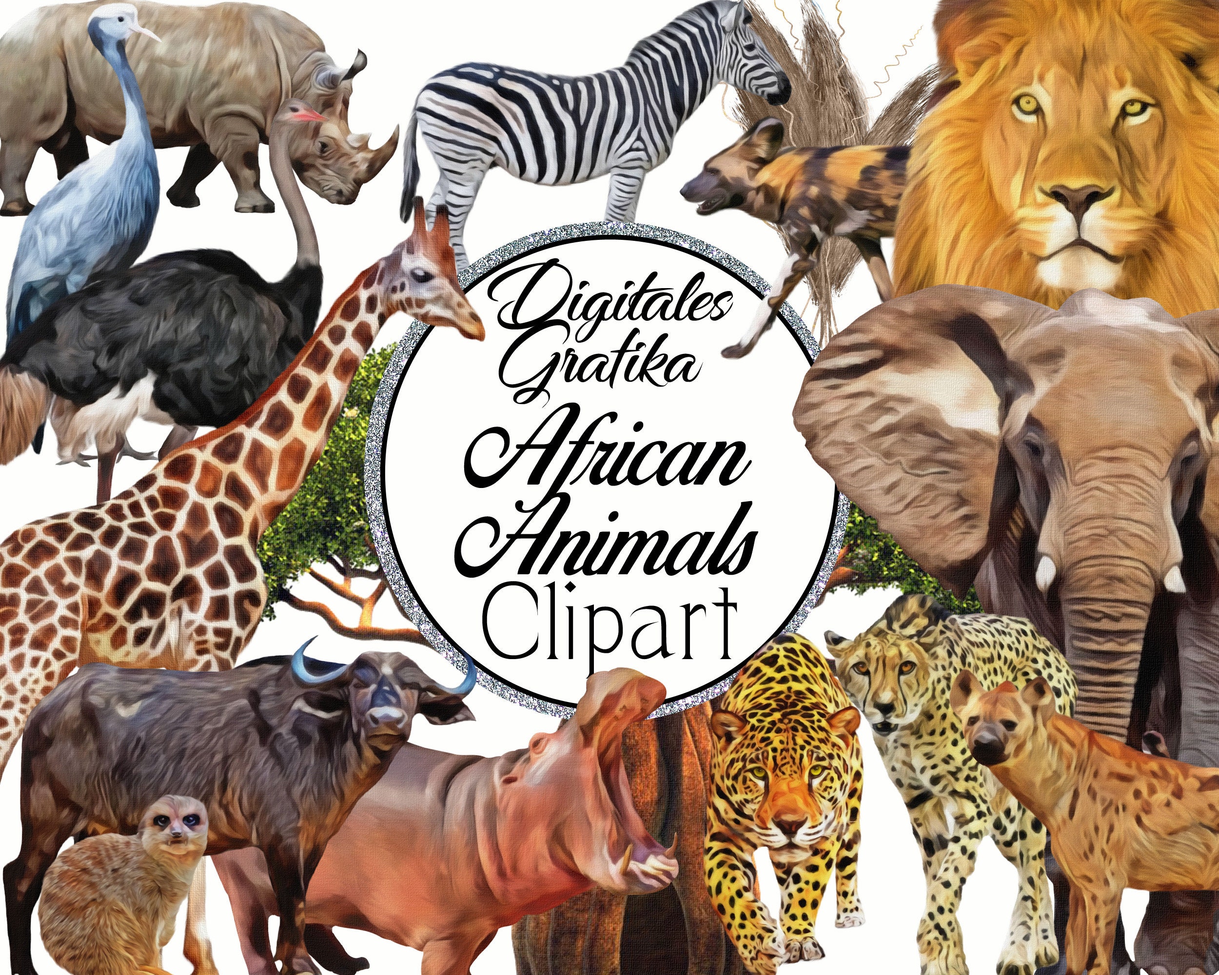WATERCOLOR AFRICAN ANIMALS Clipart African Clip Art Animal - Etsy WATERCOLOR AFRICAN ANIMALS Clipart African Clip Art Animal - Etsy
