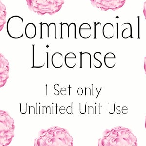 COMMERCIAL LICENSE, Single Set Commercial License, Clip Art License