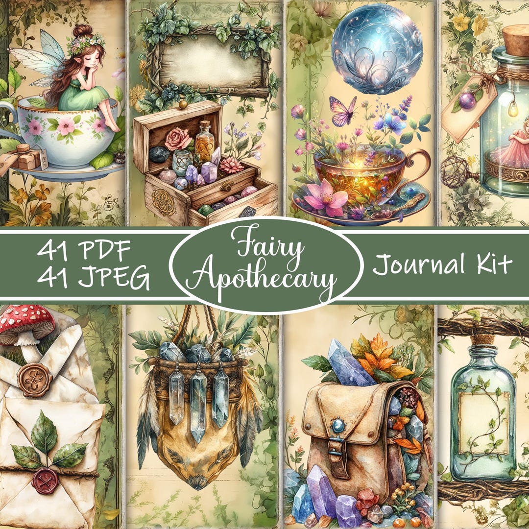 Fairy Apothecary Junk Journal Kit Printable, Magical Herb & Potion ...