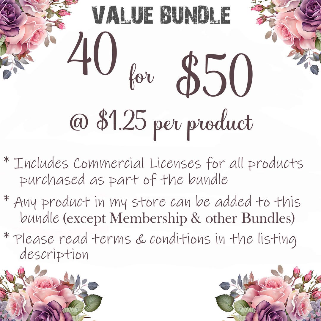40 PRODUCTS for 50 DOLLARS - Etsy