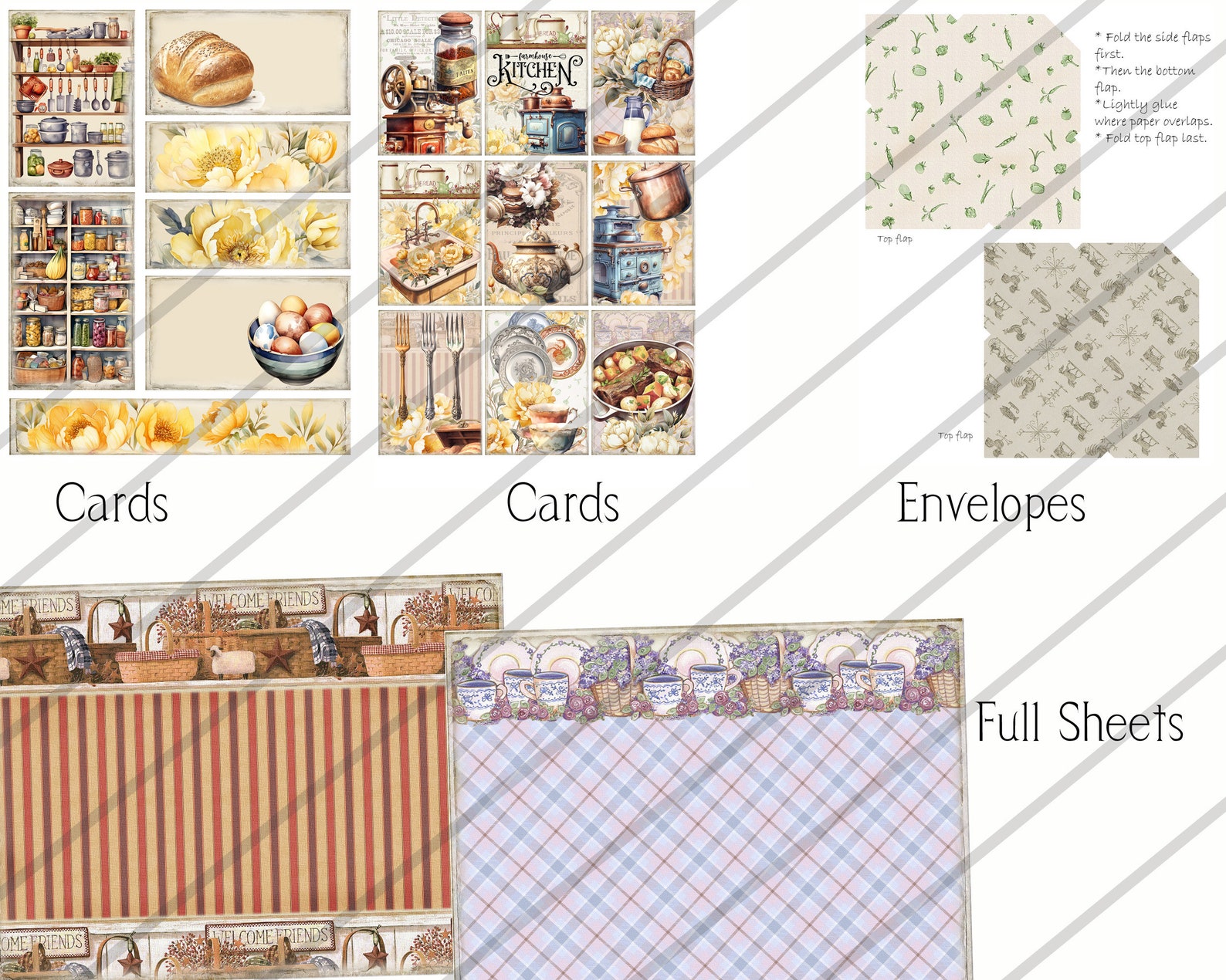 Vintage Kitchen Junk Journal Kit Printable, Retro Cooking Ephemera ...