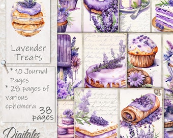 Kit de journal indésirable Lavender Treats : fleurs éphémères vintage (imprimables)