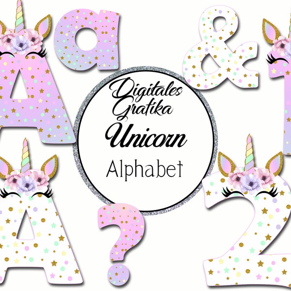 Unicorn Alphabet - Etsy